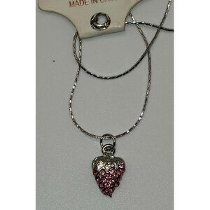 NEW Lot of 12 Pink Jewelled Strawberry Pendant Necklaces